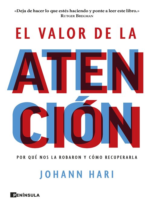 Title details for El valor de la atención by Johann Hari - Available
